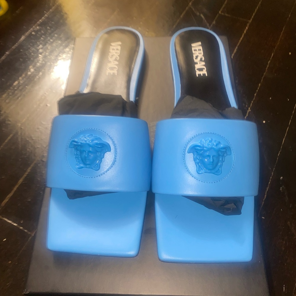 Versace Medusa embellished slide sandal